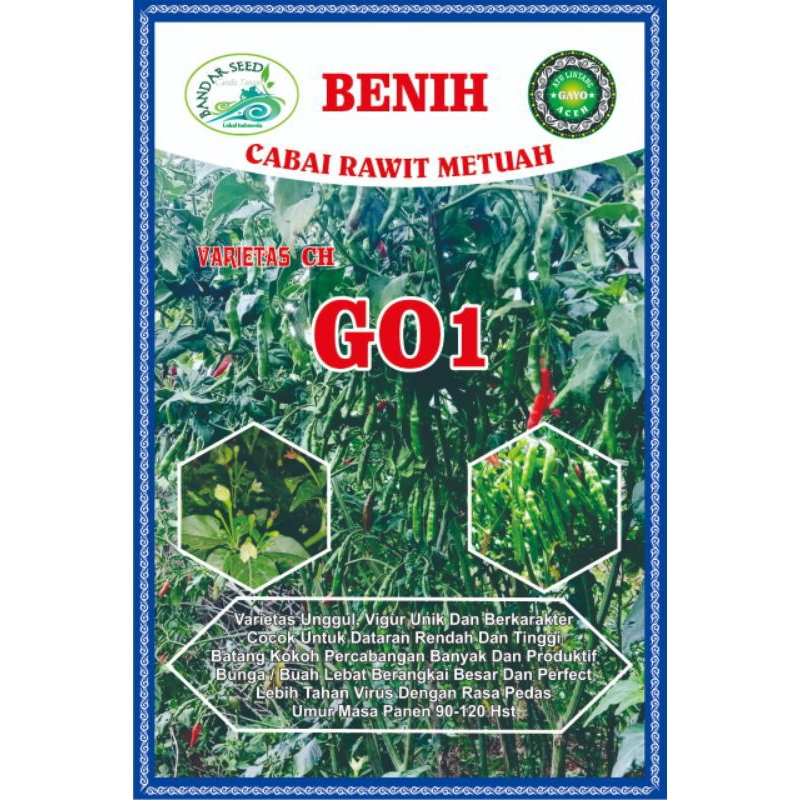 10gram bibit Cabe Rawit GO1 kemasan saset ------------------------ --------------------- -----------