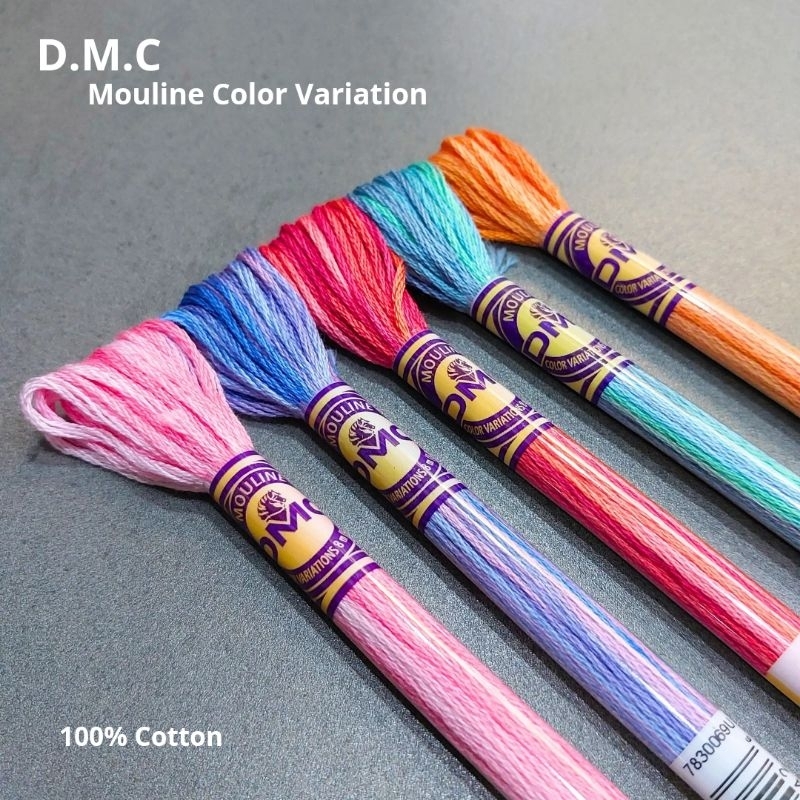 Benang Sulam DMC Mouline Color Variation / 100% Cotton / Isi 8meter / 6ply (HARGA 1PC)