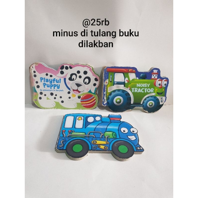 Hardbook boardbook buku edukasi anak bayi baby police tractor digger puppy