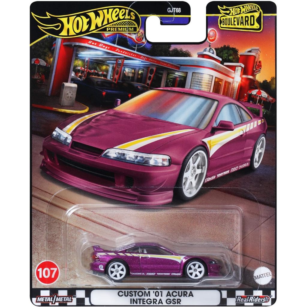 Hot Wheels Premium Boulevard Custom 01 Acura Integra GSR ungu original