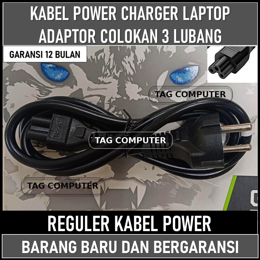KABEL POWER CHARGER ADAPTOR FOR LAPTOP LENOVO PIN 3 LUBANG
