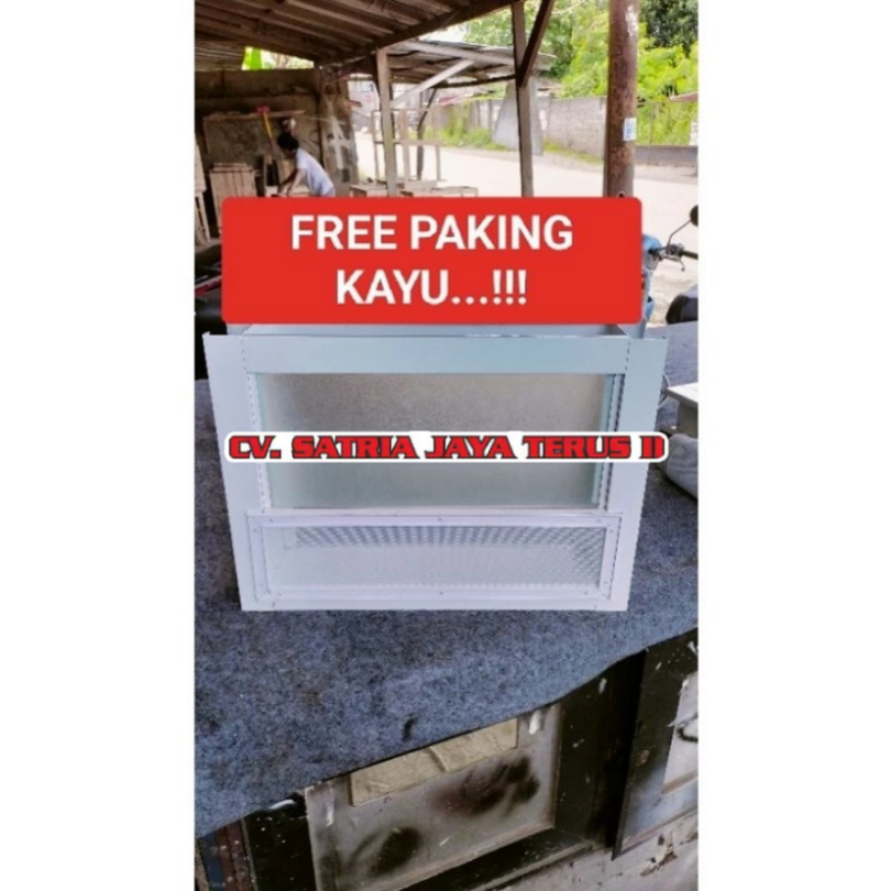 Boven 40x60 KAWAT LUAR BOVEN KACA ZIG ZAG VENTILASI BOUVENLI + KAWAT NYAMUK FREE PAKING KAYU VENTILA