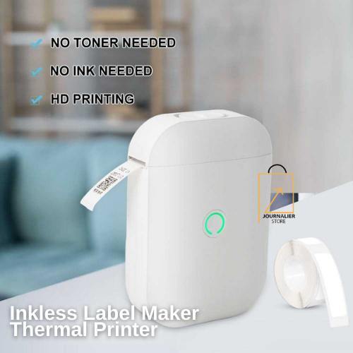 

Inkless Label Maker Printer Thermal Mini Label Maker Sticker Bluetooth 203 DPI 15mm Portable Multifungsi Tanpa Tinta