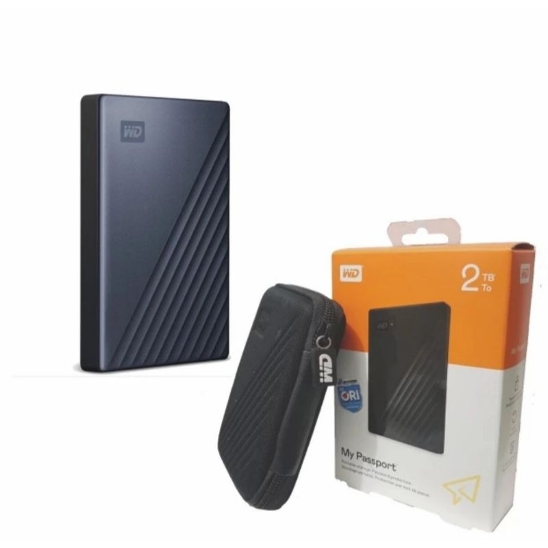 hardisk eksternal WD my passport 2TB Original Free Dompet Hardisk