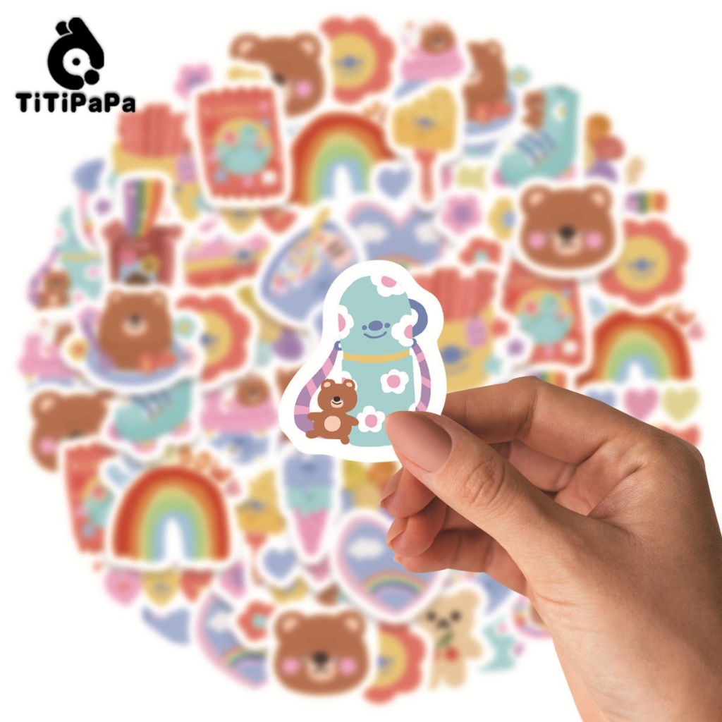 

40 Pcs cute Cartoon Bear Stiker berperekat Untuk Dekorasi Notebook Sepeda Skateboard Handphone DIY