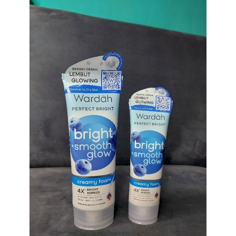 wardah perfect bright creamy foam 50ml dan 100ml/sabun cuci muka wardah/sabun muka wardah/wardah fac