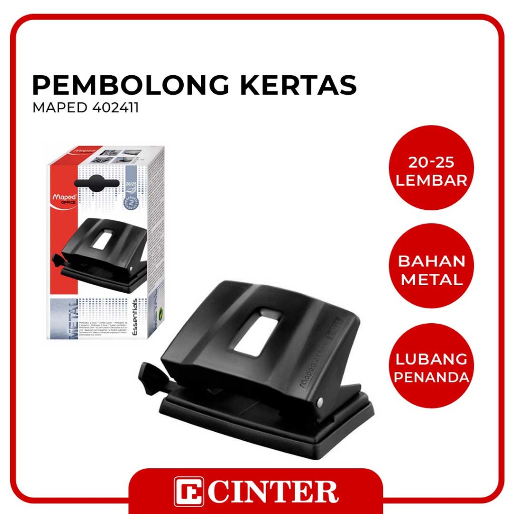 

MAPED - PEMBOLONG KERTAS / PELOBANG KERTAS / PERFORATOR / METAL PUNCH 20/25 SHEETS 402411