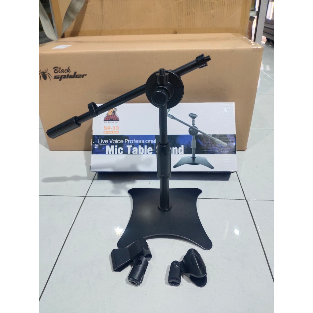 BMA SR-33 SR33 SR 33 Stand Mic Microphone Pendek Boom Meja Podium Desk