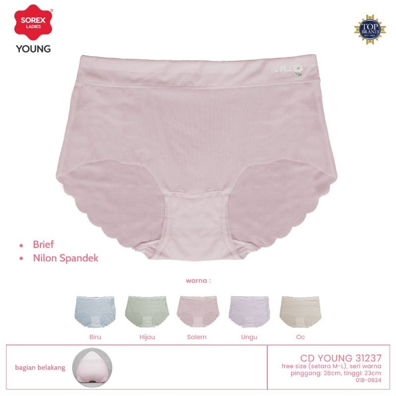 CD Young Sorex 31237 Fashion MIDI wanita seamless freesize setara M-L