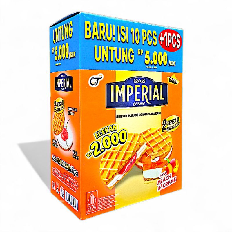 

Biskuit Mantul Kekinian IMPERIAL CREME Sensasi Selai & Krim