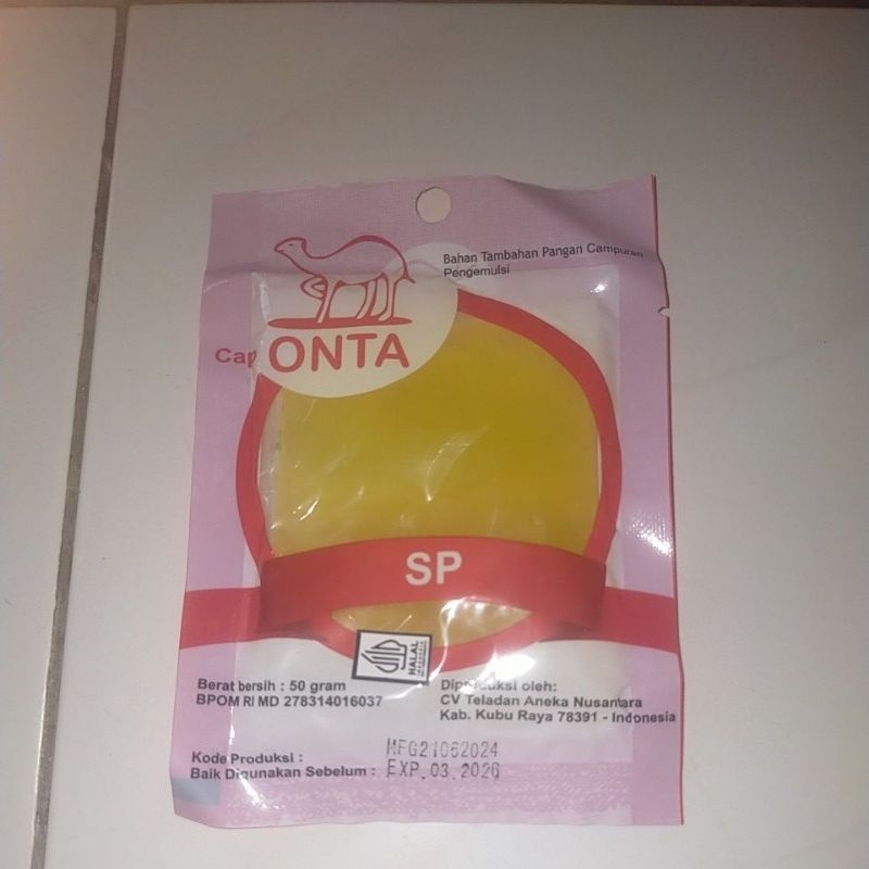 

sp cap onta pengemulsi bahan pengembang kue 50 gram