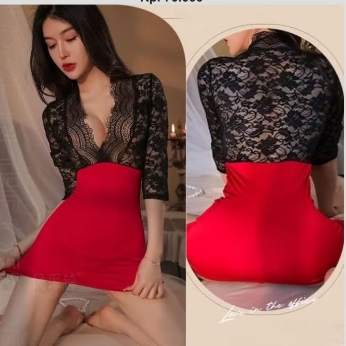 Sexy Lingerie Cosplay Sekertaris Sexy Baju Tidur Wanita A1190RB