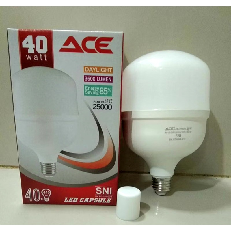 LED Capsule ACE 40w / Bola Lampu LED Capsule ACE 40w / Bohlam LED Kapsul ACE 40w