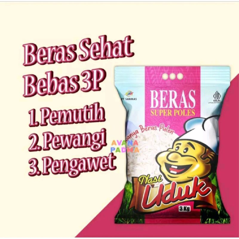 

Beras putih cap Nasi Uduk 3kg