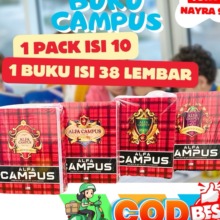 

KP8 buku tulis campus kwarto isi 38 lembar 1pack isi 1buku