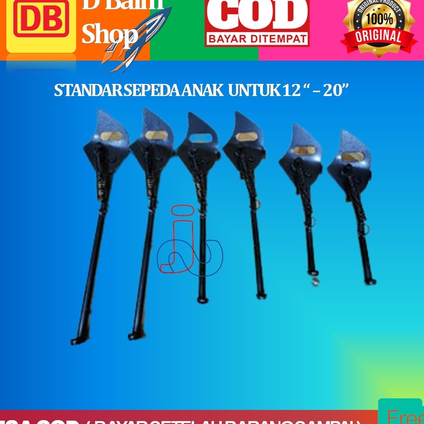 PROMO TERMURAH Standar Sepeda Anak 12 16 18 2 Standar Parkir Sepeda Anak Standar Sepeda Samping