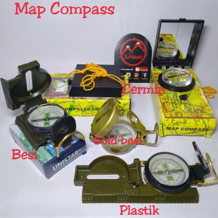 TREND AWAL TAHUN KOMPAS BIDIK BESI Plastik Kompas Peta Cermin Penggaris Map Compass Silva