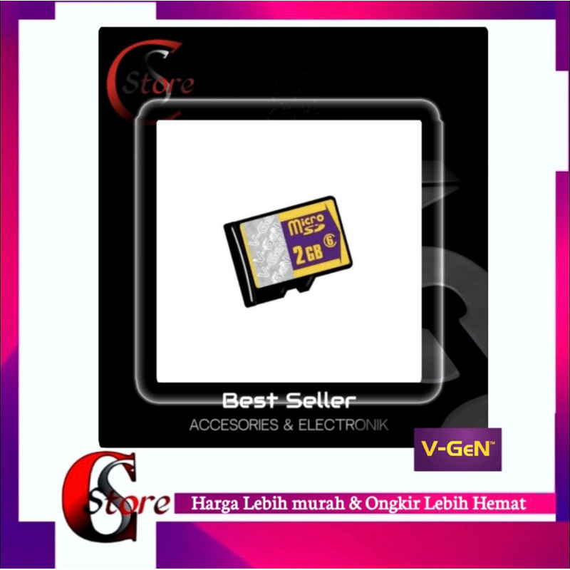 Memory Card V-Gen Micro SD 2GB 100% Original GARANSI lifetime
