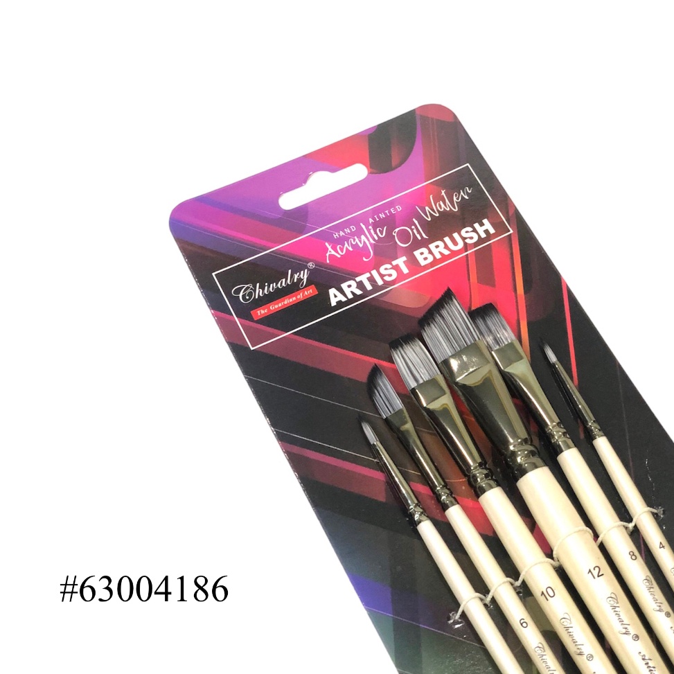

KODE A62Y Kuas Impor Lukis Acrylic Oil Water The Guardian of Art Chivalry Impor 6 in 1 QSHB6 Mix Brush Set 6