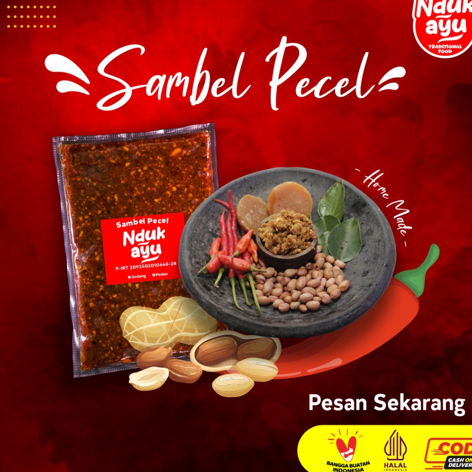 

BIG SALE FASION Sambel Pecel Madiun Bumbu Pecel Sambal Kacang Asli Tanpa Bahan Pengawet Di Olah Secara Tradisional Nduk Ayu