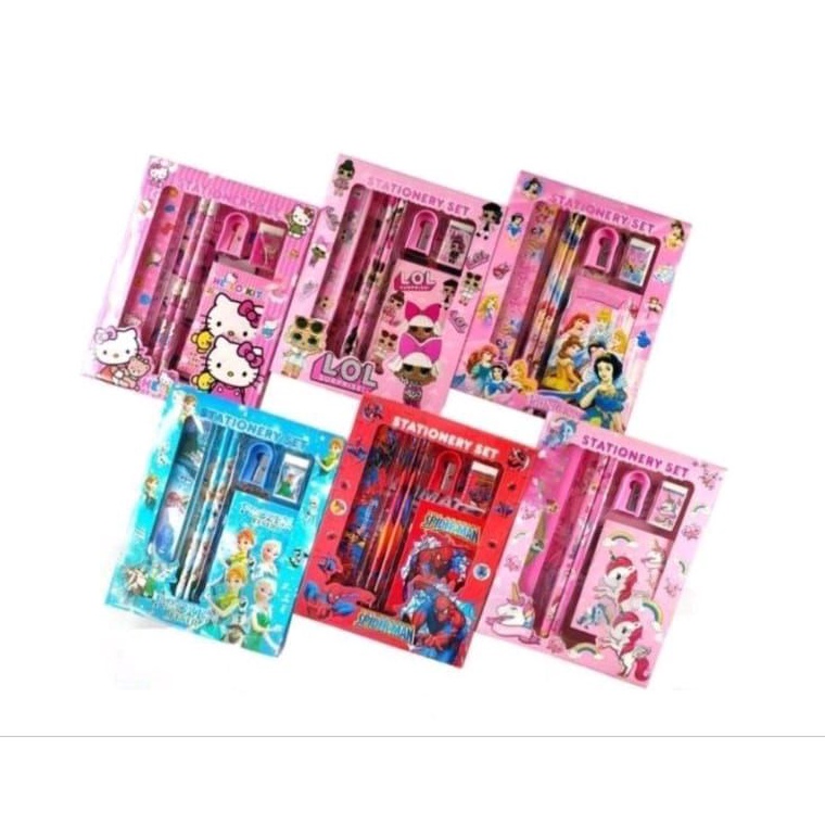 

High Quality Paket Alat Tulis Karakter TK Pensil Set Box Anak Stationary Set