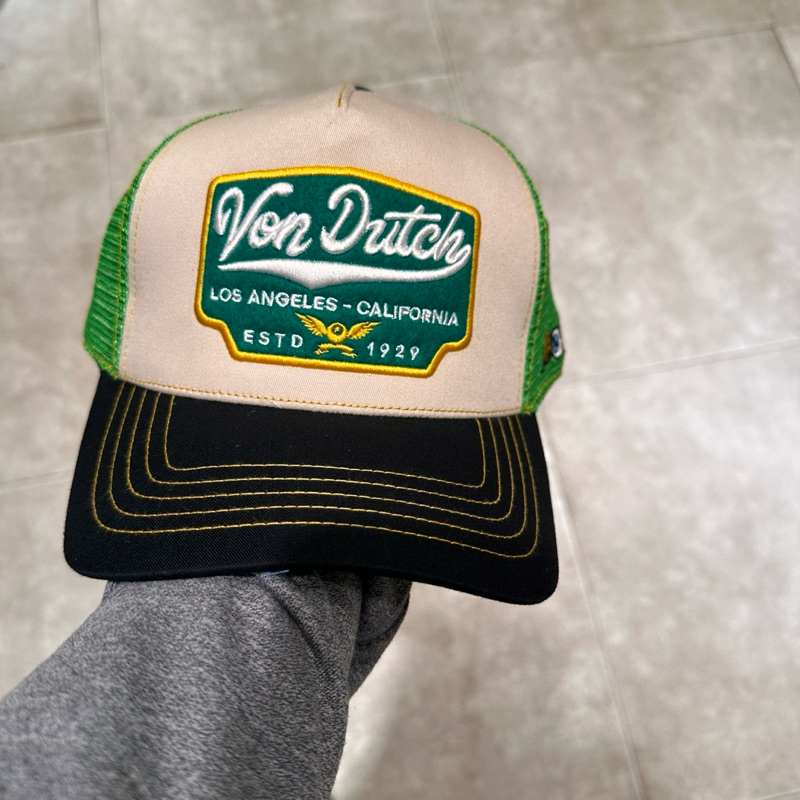 VONDUTCH topi trucker cap green hijau bordir NEW ORIGINAL 100%