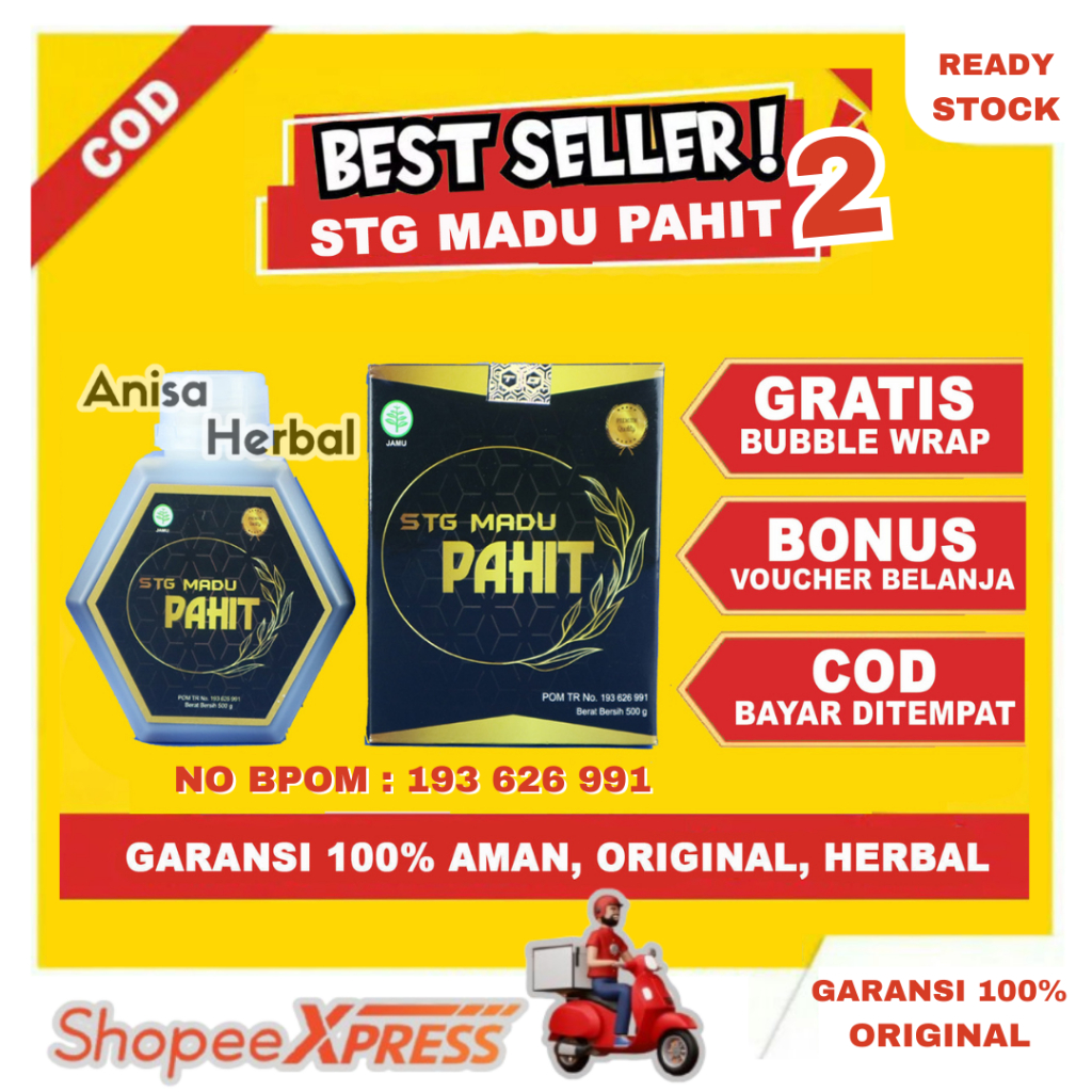 Herbal Maag Gerd Alami Madu Hitam Pahit STG Propolis Original BPOM