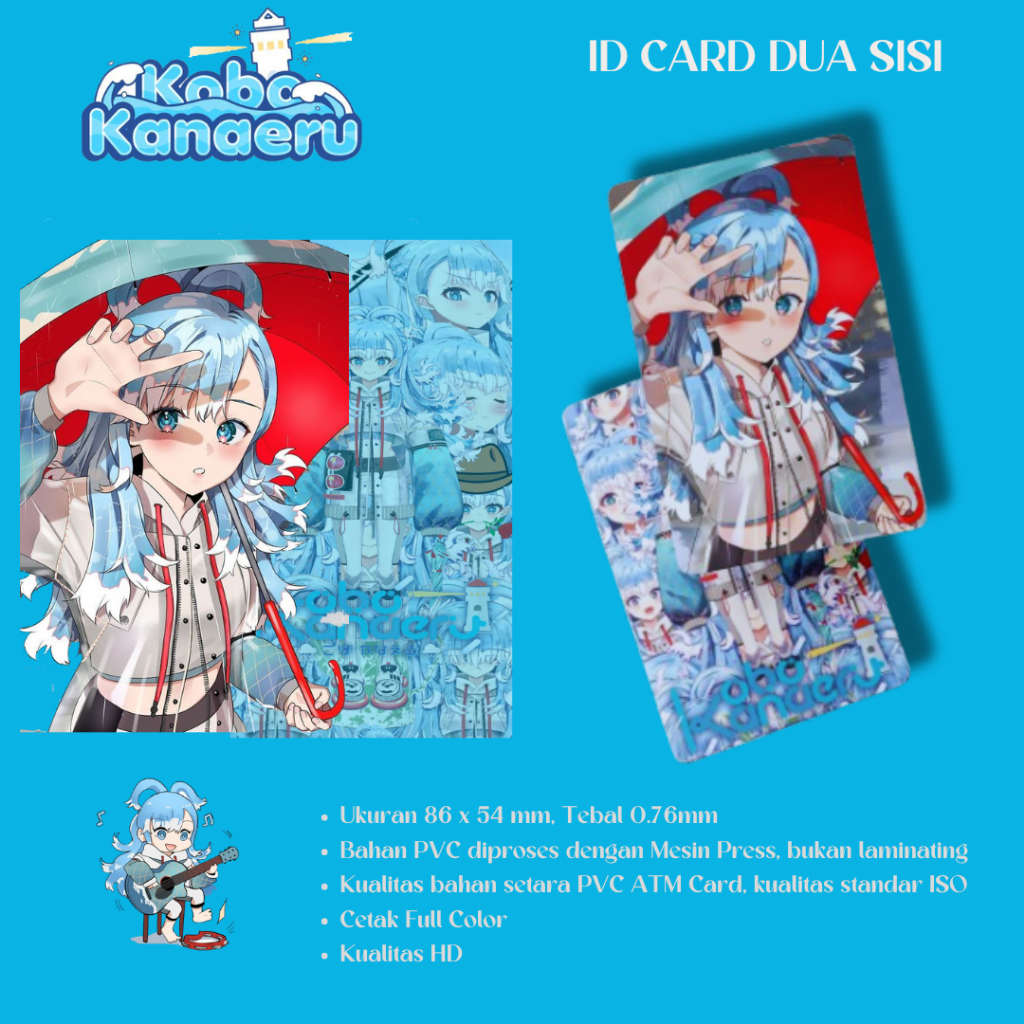 

STRAP LANYARD ID CARD Hololive Kobo Kanaeru Gantungan Kunci Tali ID Card Name Tag