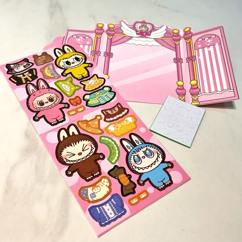 

Labubu Magic Wardrobe Sticker / Stiker Dress Up Labubu Viral