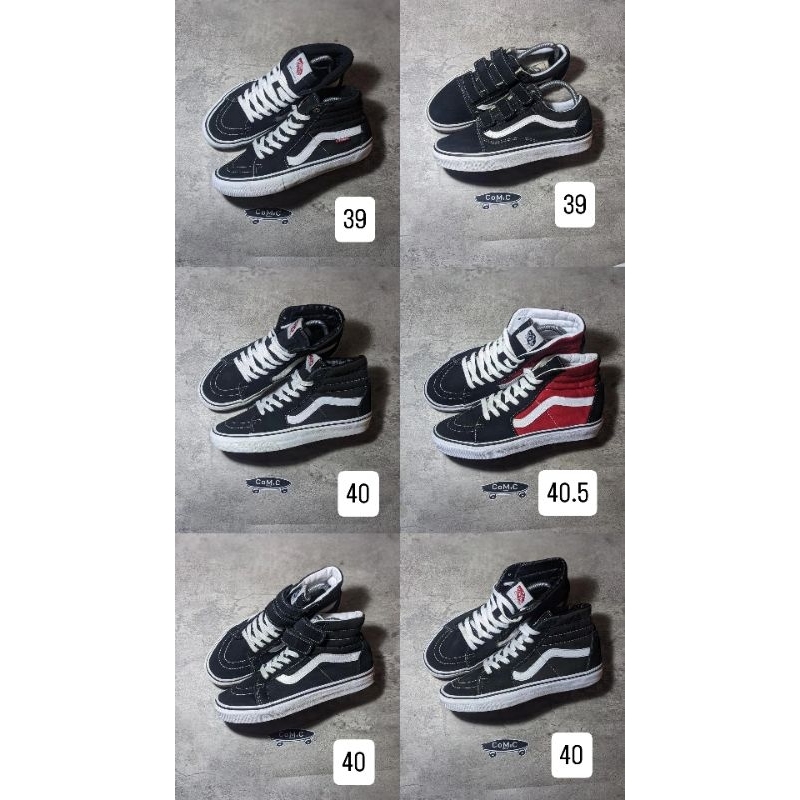 Sepatu Vans Sk8 high, Old skool, authentic  (sepatu second original)