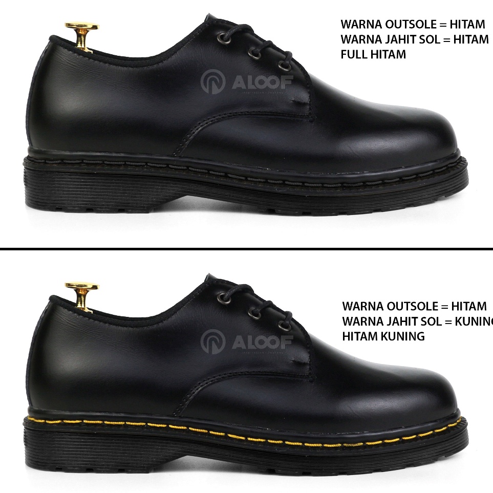 KODE Y12R 3944 Aloof NAMPI  Sepatu Derby Formal Docmart 3 Hole Pria Original Kulit Asli