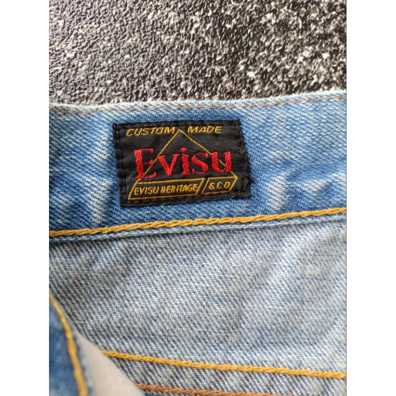 evisu ripped selvedge red line authentic