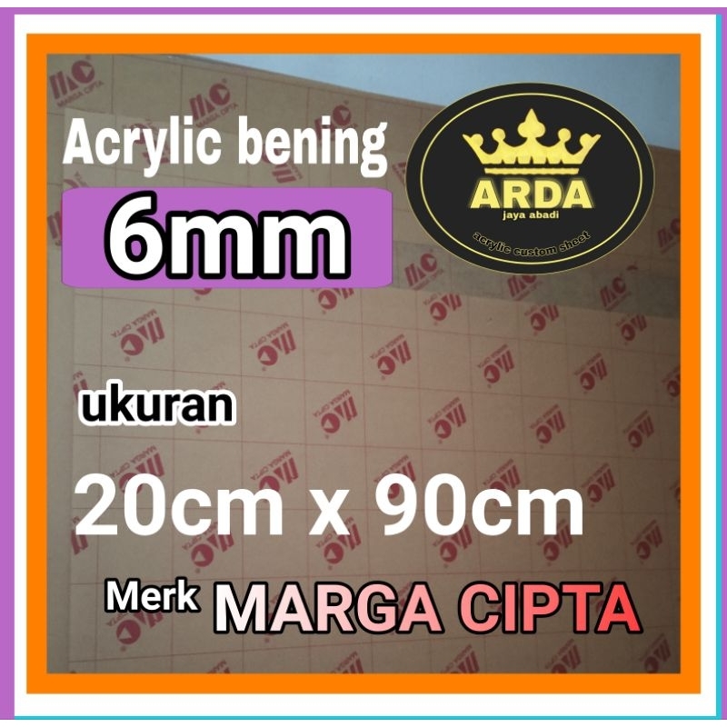 

Akrilik 6mm bening 20 x 90 acrylic clear akrilik termurah lembaran akrilik marga cipta