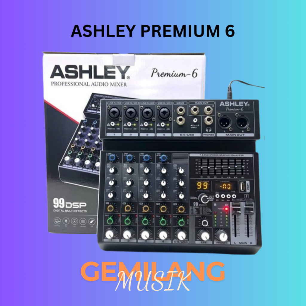 MIXER AUDIO ASHLEY PREMIUM 6 PREMIUM6 PREM 6 99 DSP BLUETOOTH  ORIGINAL