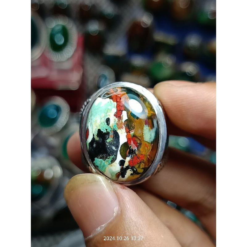 CINCIN BATU AKIK GARUT MERAH CABE