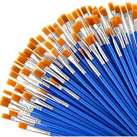 

KODE Q68O GROSIR Kuas lukis 5pcs grosir Round Flat Tip Kuas Melukis Cat Nylon Brush