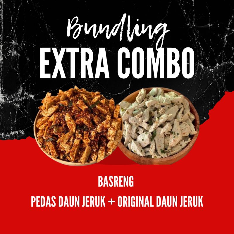 

BUNDLING EXTRA COMBO BASRENG PEDAS DAUN JERUK 1 KG + BASRENG ORIGINAL DAUN JERUK 1 KG GURIH DAN RENYAH