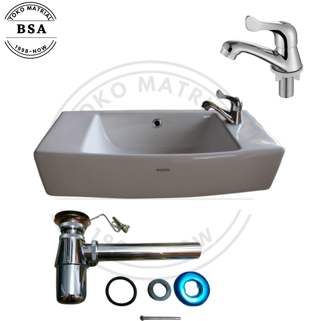 Wastafel TOTO Set Komplit  Westafel Cuci Tangan Minimalis