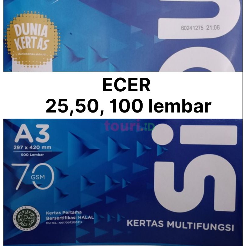 

Kertas HVS A3 70 gsm SiDu