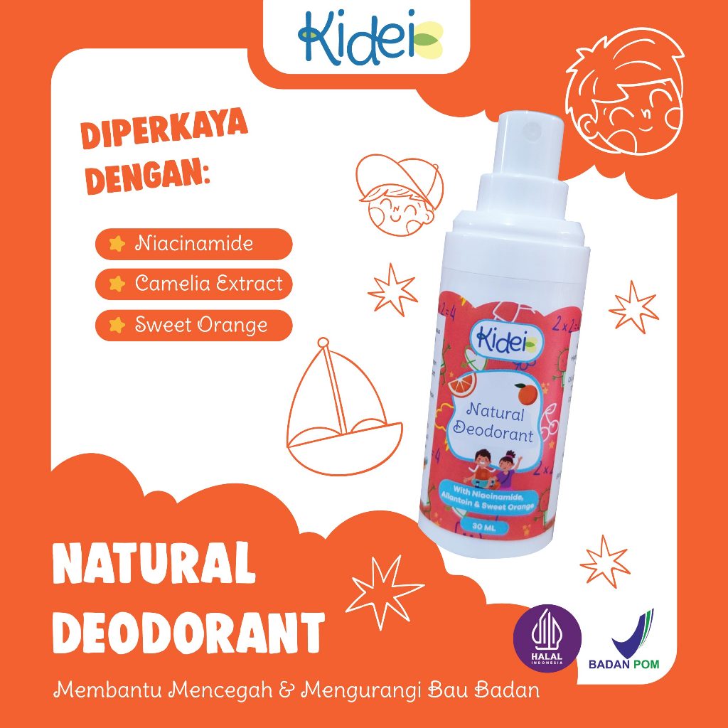 [BPOM] Deodoran Anak Spray Tanpa TAWAS, Alkohol & Pewangi