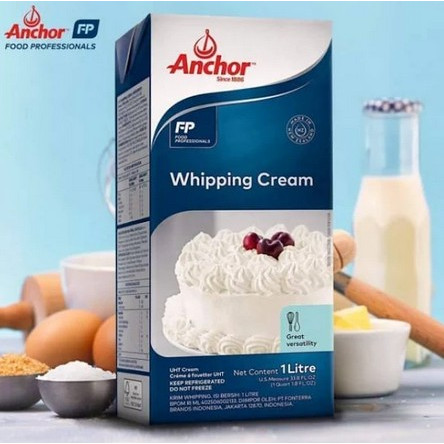 

Anchor Whipping Cream 1L Whip Cream 1 Liter (KHUSUS Instant Sameday)