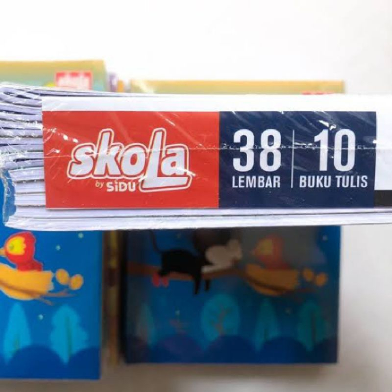 (1 Pak Isi 10 Pcs) Buku Tulis Skola 38 Lembar Bergaris / Buku Tulis Sekolah / Buku Menulis / Alat Tu
