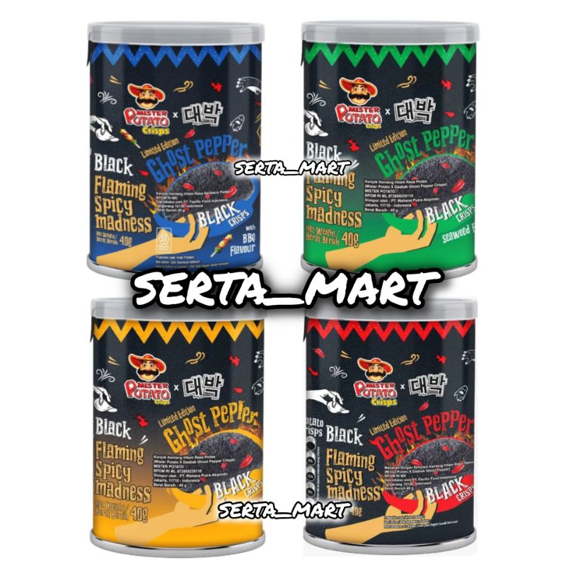 

Mister Potato Crisps Ghost Pepper Cheese / Seaweed 40gr - Mr Potato Keripik Kentang 40gr