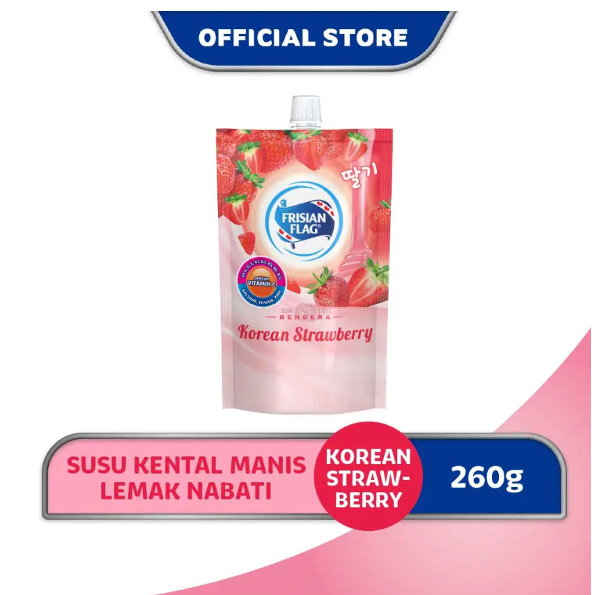 

Frisian Flag Susu Kental Manis Korean Strawberry 260 Gram