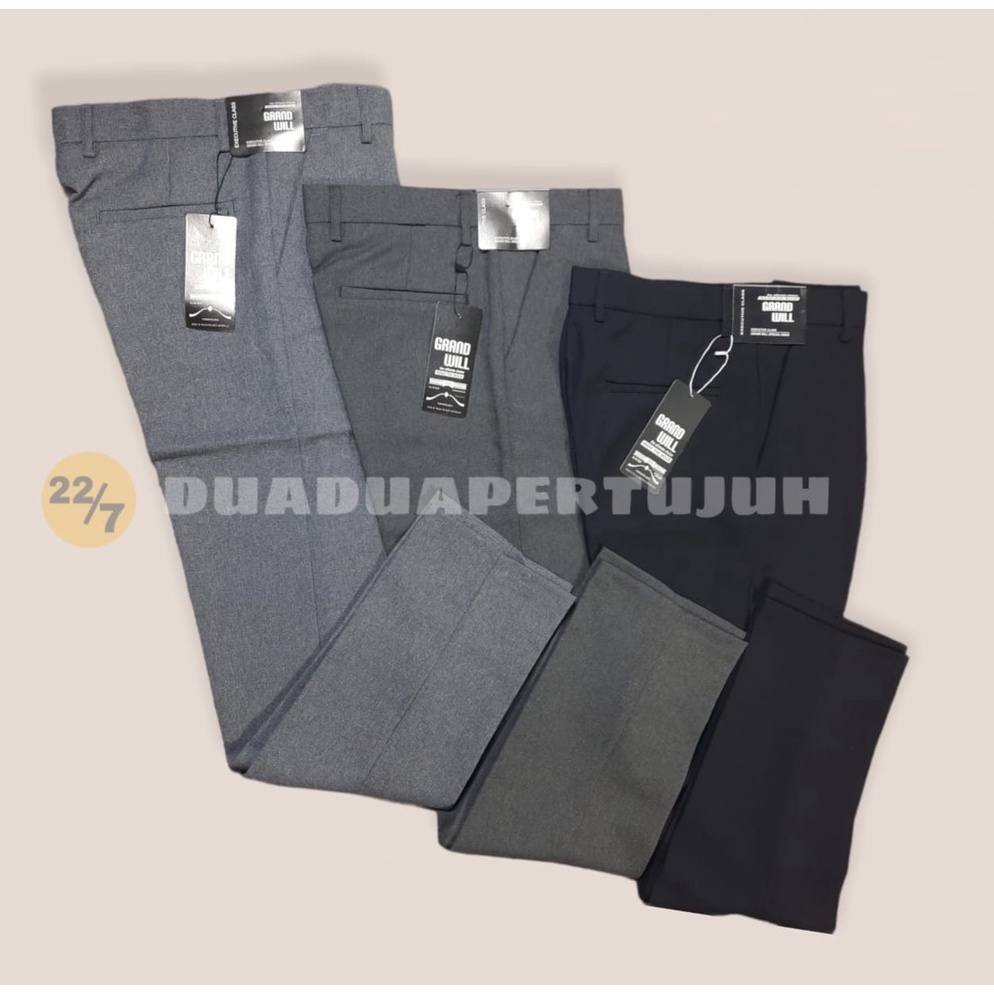 Special Price DuaDuaPertujuh Celana Bahan Pria Slimfit