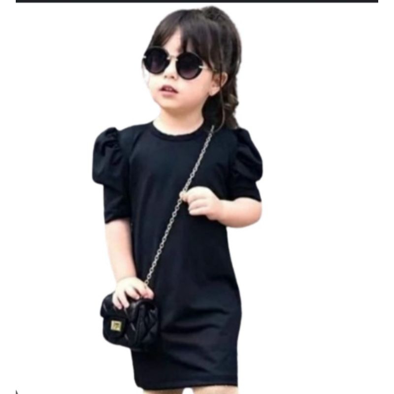 dres rajut anak lengan balon fashion anak perempuan 2-4 tahun baju anak rajut