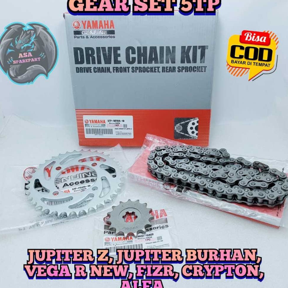 HOTSALE GEARSET 5TP ASLI ORIGINAL Motor YAMAHA JUPITER Z Lama  JUPITER Z BURHAN Burung hantu  VEGA R