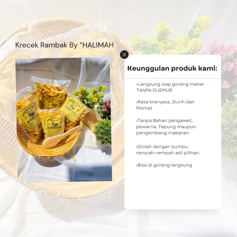 

Ukf5Pc6F4H (Kuliner.Kita) Krecek Rambak Kulit Sapi Halimah Bentuk Potongan Stik Lebar 1Kg