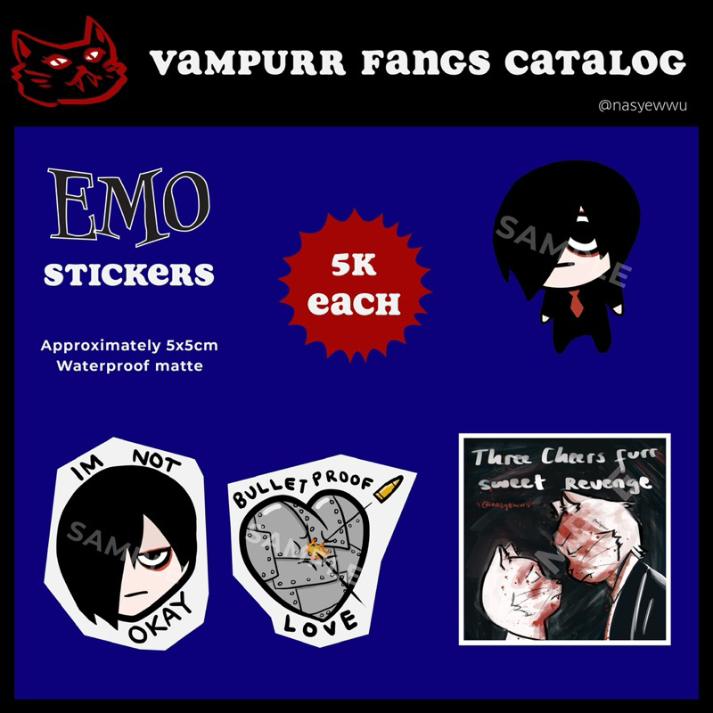 

Emo stickers My Chemical Romance and Pierce The Veil waterproof emo bands thee cheers for sweet revenge bulletproof love selfish machines original artr