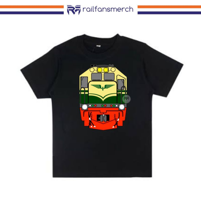 Railfansmerch Kaos anak lokomotif Kereta api CC201 Vintage